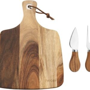 Acacia Wood Cheese Board Set