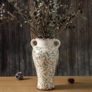 Ceramic Chinoiserie Floral Vase