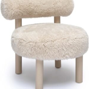 Tov Furniture Carmel Natural Vegan Shearling Accent Chair